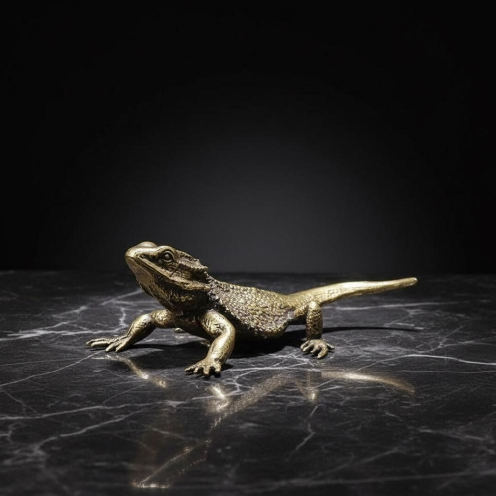 Bearded lizard figurine